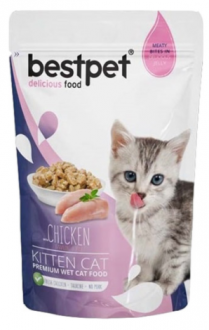 Bestpet Kitten Jelly Pouch Tavuklu 85 gr Kedi Maması kullananlar yorumlar